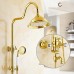 Ohcde Dheark Wholesale And Retail Luxury Gold Brass Shower Faucet Set Single Ceramic Handle Tub Mixer Hand Shower - B078SV34J8